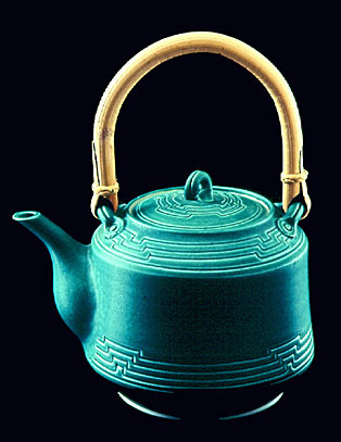 Carved jade teapot