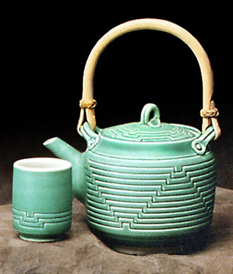 Carved all teapot