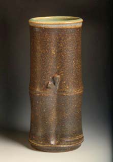 Nichibei potters bamboo Vase - Forest