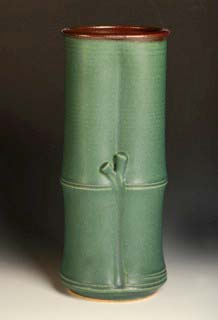 Nichibei potters bamboo Vase - Forest